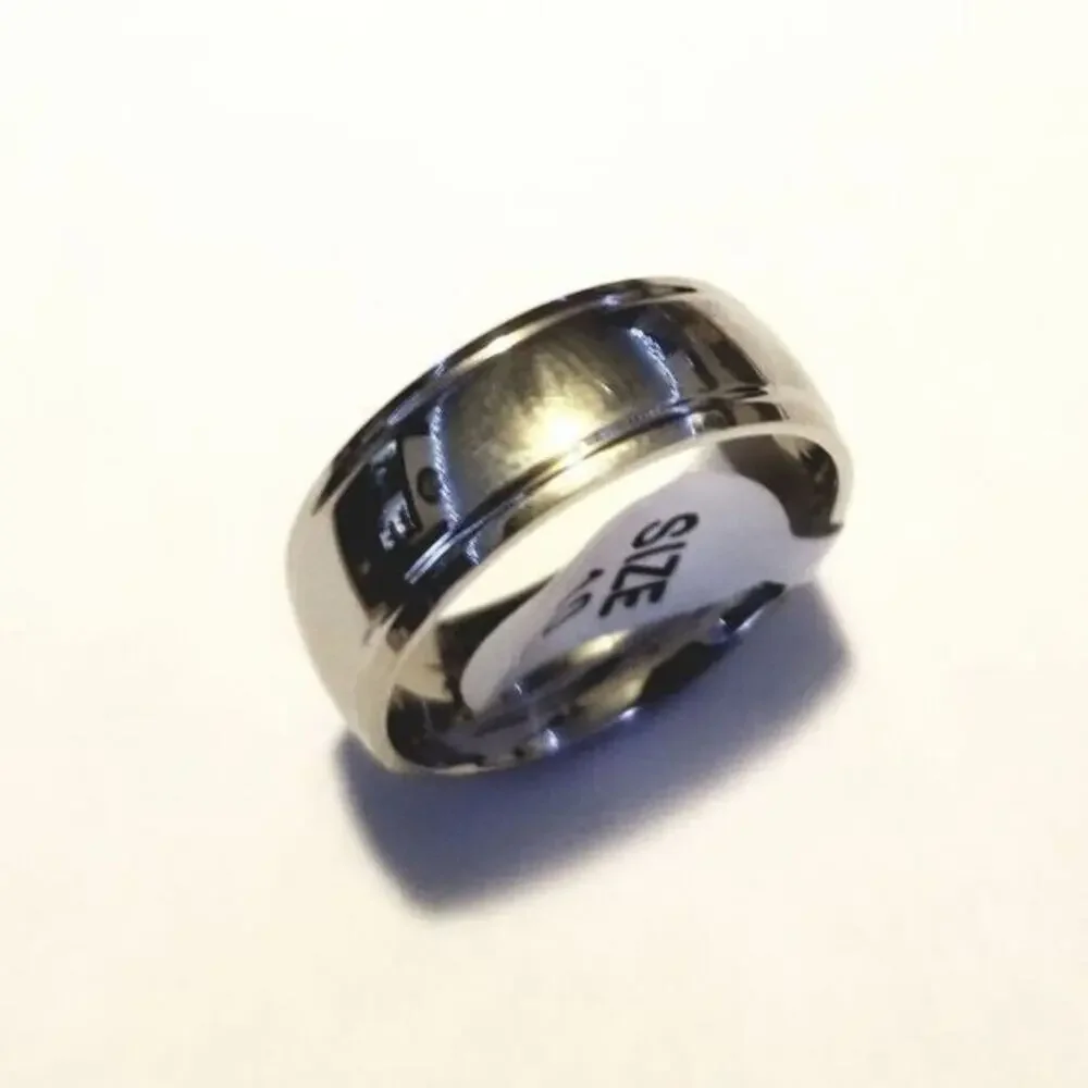 316L Stainless Steel Wedding Band Ring Comfort Fit Mens Womens Silver Size 13